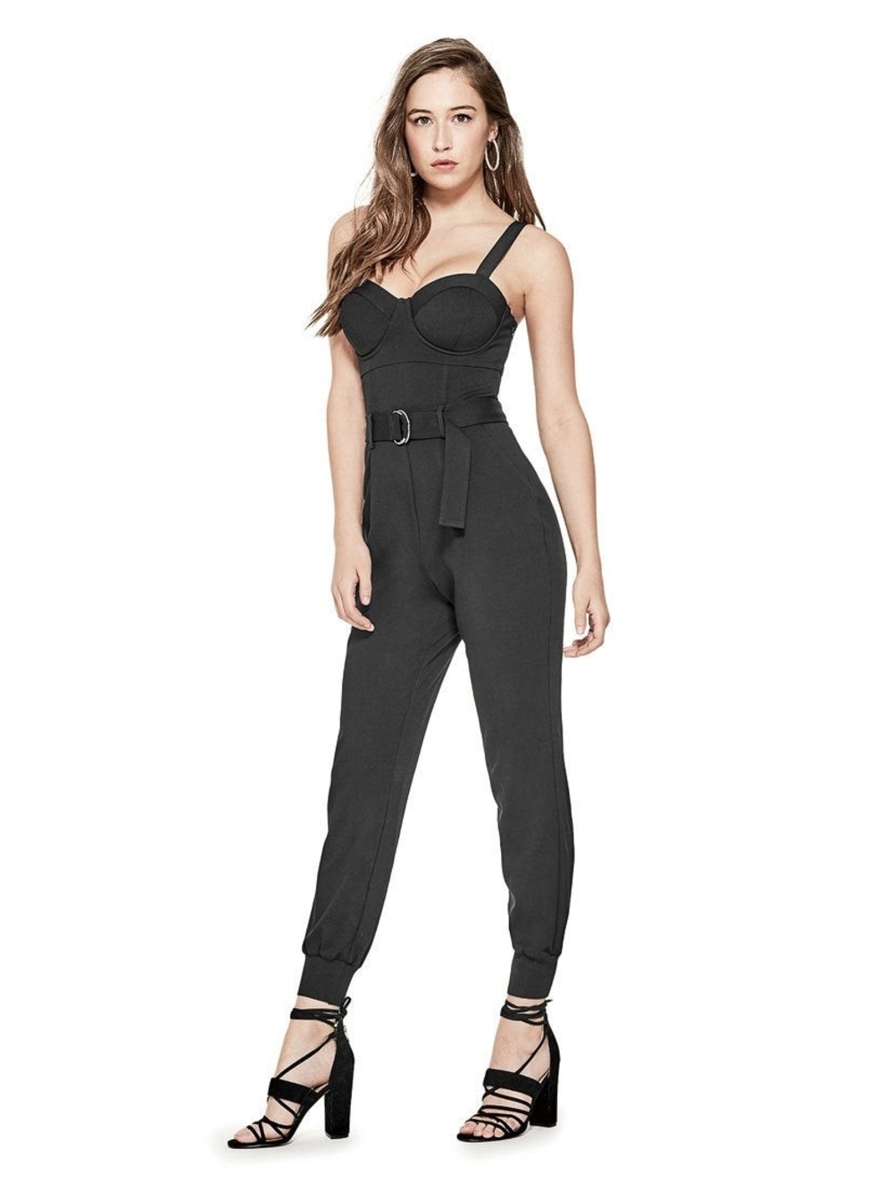 GUESS Sleeveless Hendrix Bustier Jumpsuit
